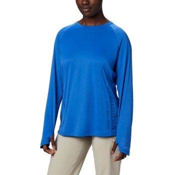 Columbia PFG Buoy Knit Long Sleeve, Sudaderas Azules Para Mujer | 045692-CEF